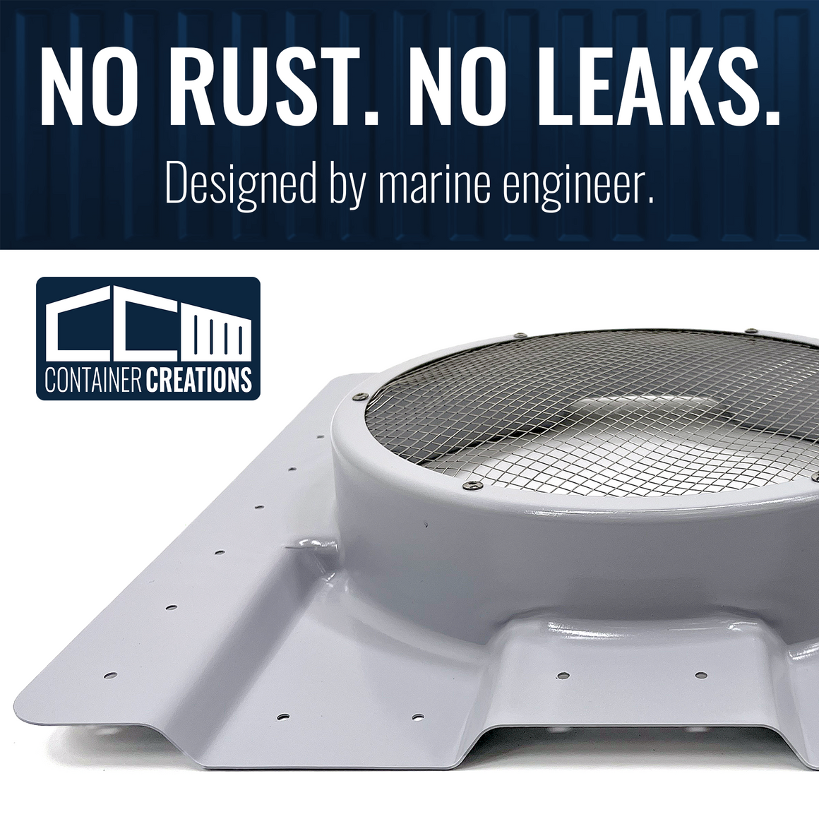 AdaptAIR™ Roof Vent for Conex Shipping Container, Reduce Condensation ...